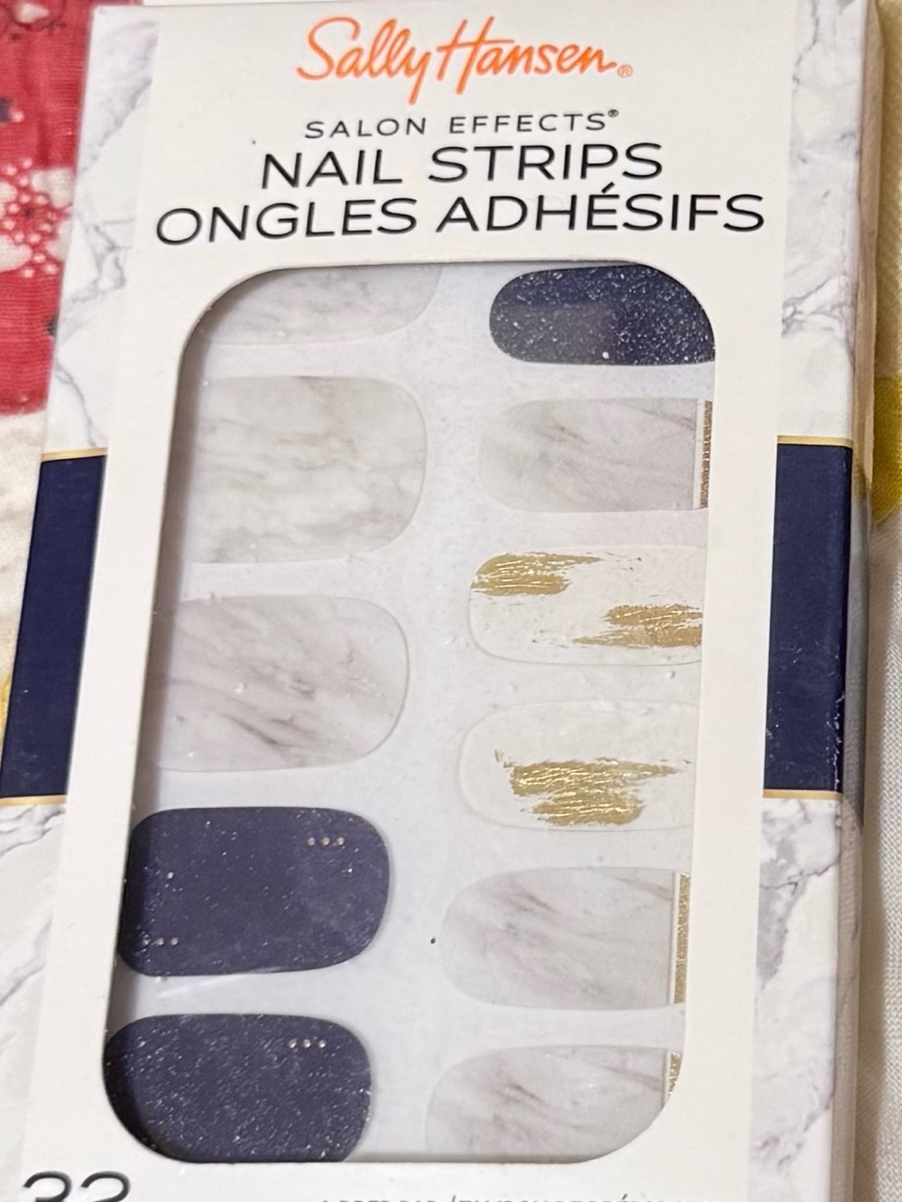 Sally Hansen Salon Effects Marble & Navy Nail Strips with Gold Call of Blue-ty